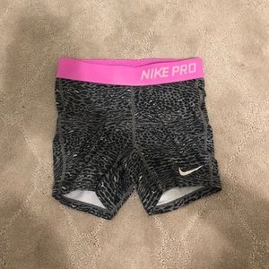 youth black and gray nike pros